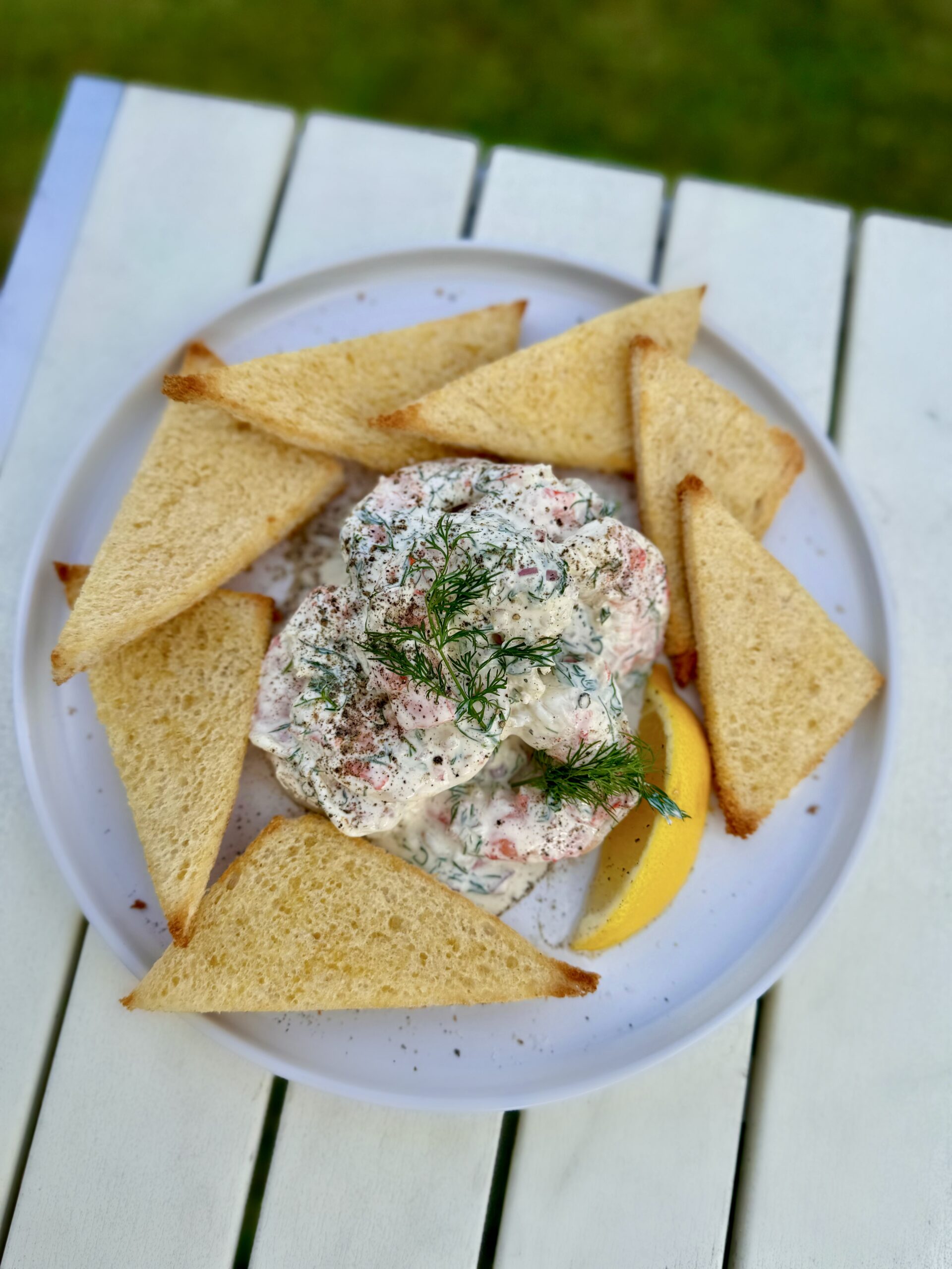 Shrimp Salad with Buttered Toast
