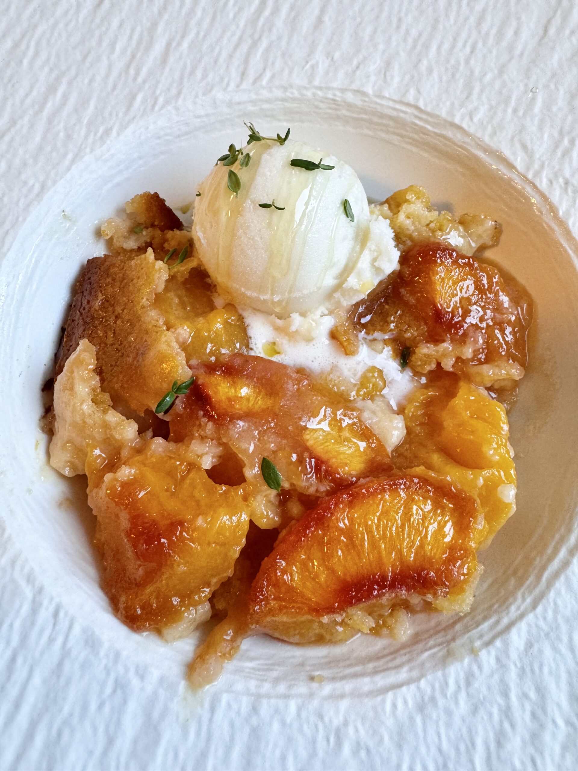 Cornbread Peach Cobbler