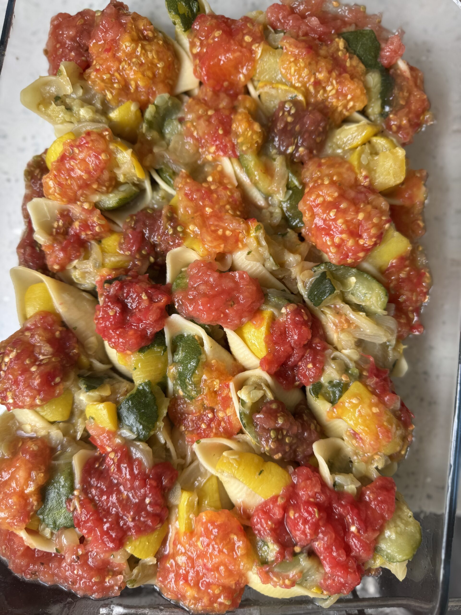 Stuffed Shells with Summer Squash